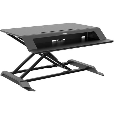 Fellowes Workstation, Sit-Stand, 34-2/5"Wx28-2/5"Lx7-3/5"H, Black FEL8215001